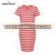 Green Home Striped Maternity Dress Elegant office Dress Pregnant Women  short sleeve Dresses for Pregnancy Clothes